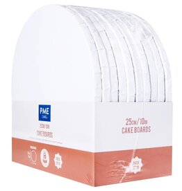 PME Cake Drum Rond Ø 25 cm Wit/10 stuks