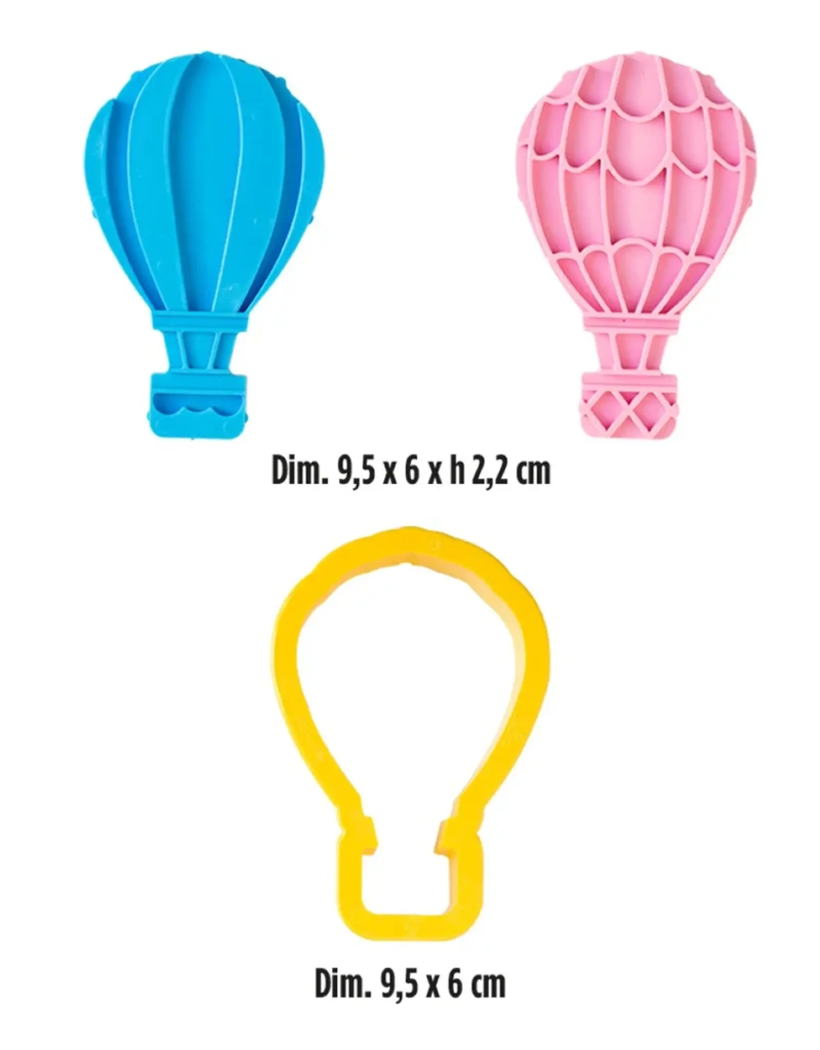 Decora Decora Uitsteker en Stempel Luchtballon Set/3