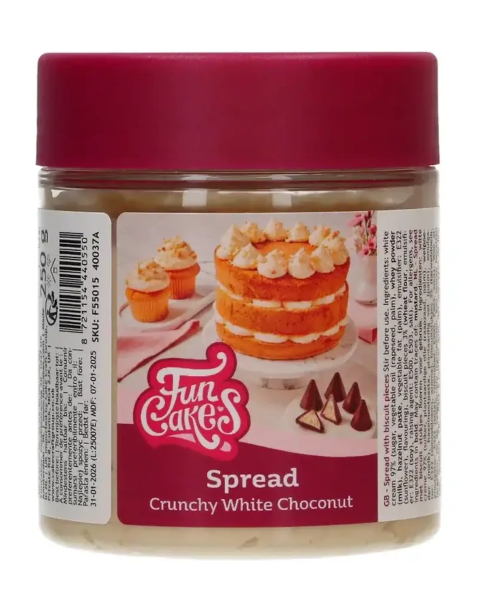 FunCakes FunCakes Spread - Crunchy Witte Choconut 250g