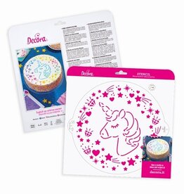 Decora Decora Stencil Ø 25 cm Unicorn