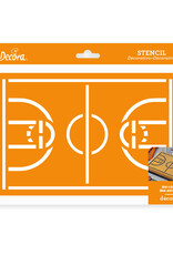 Decora Decora Stencil 20x30cm Basketbalveld