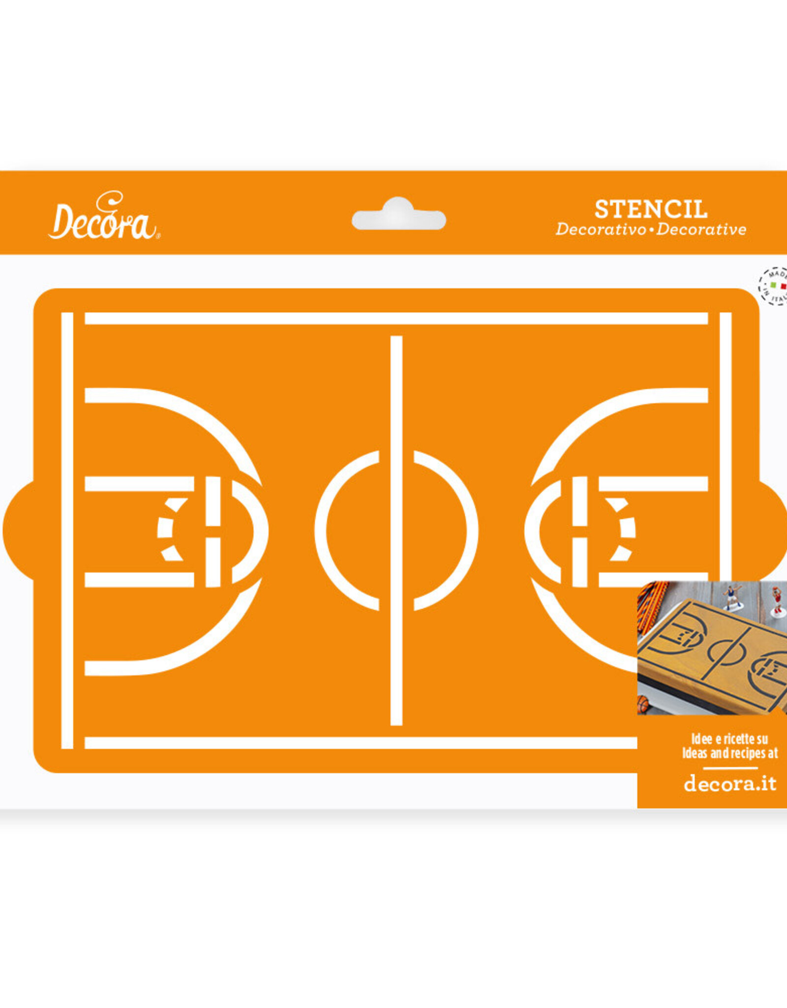 Decora Decora Stencil 20x30cm Basketbalveld