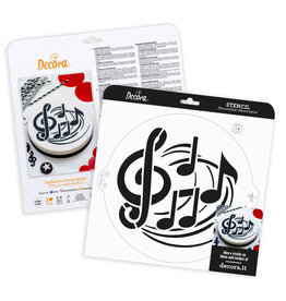 Decora Decora Stencil Ø 25 cm Muzieknoten