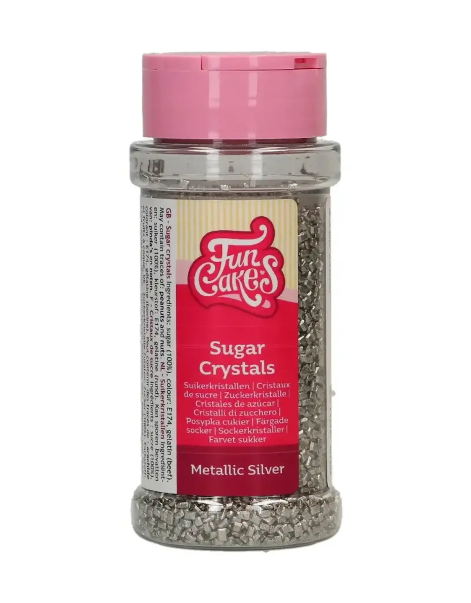 FunCakes FunCakes Suikerkristallen Metallic Zilver 80 g