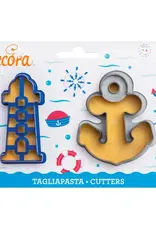 Decora Decora Uitsteker Vuurtoren en Anker Set/ 2