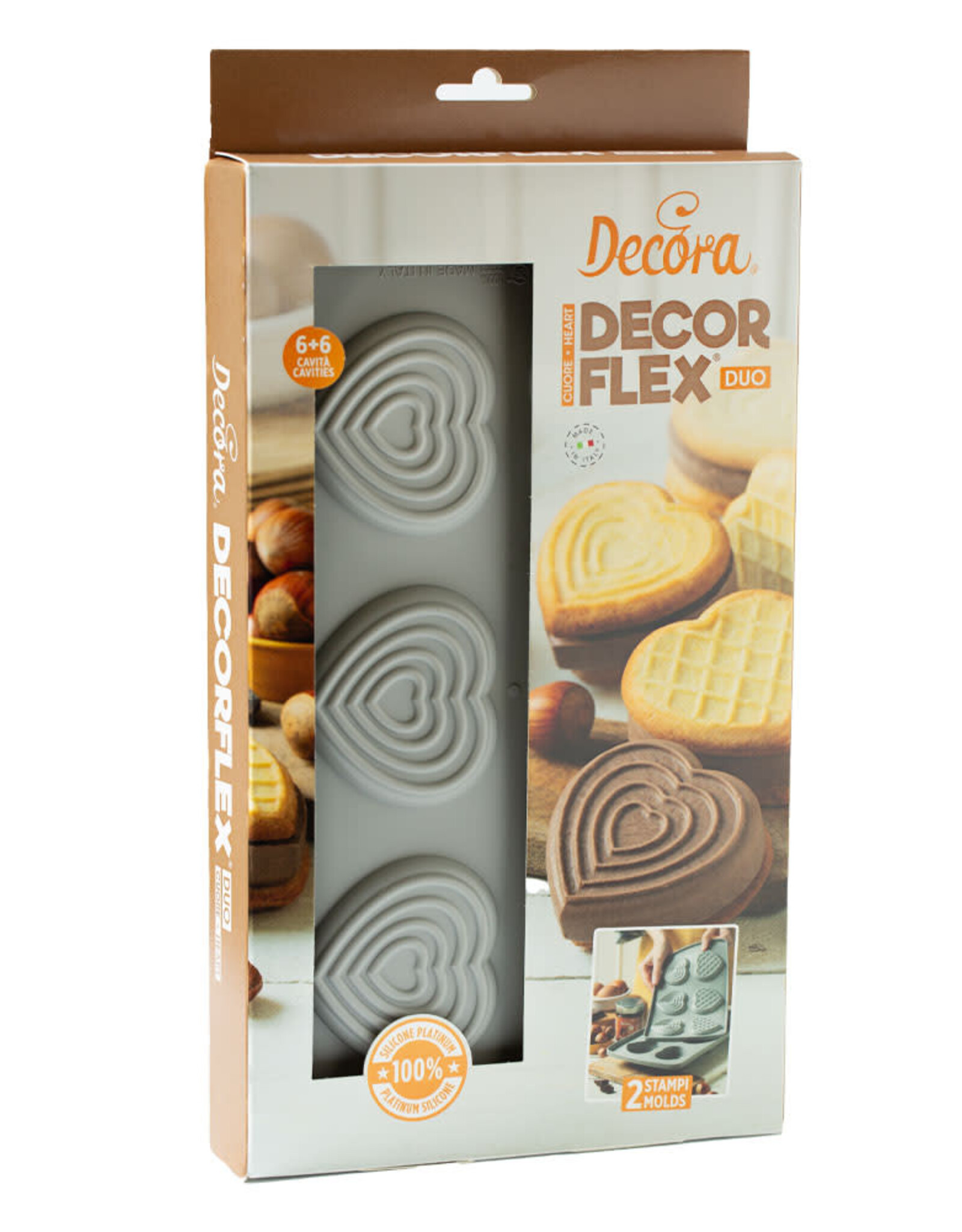 Decora Decora Siliconen Bakvorm Duo Hart Set/2