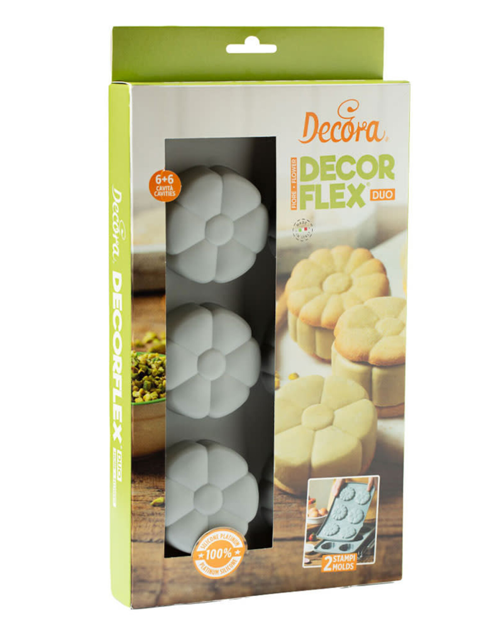 Decora Decora Siliconen Bakvorm Duo Bloem Set/2