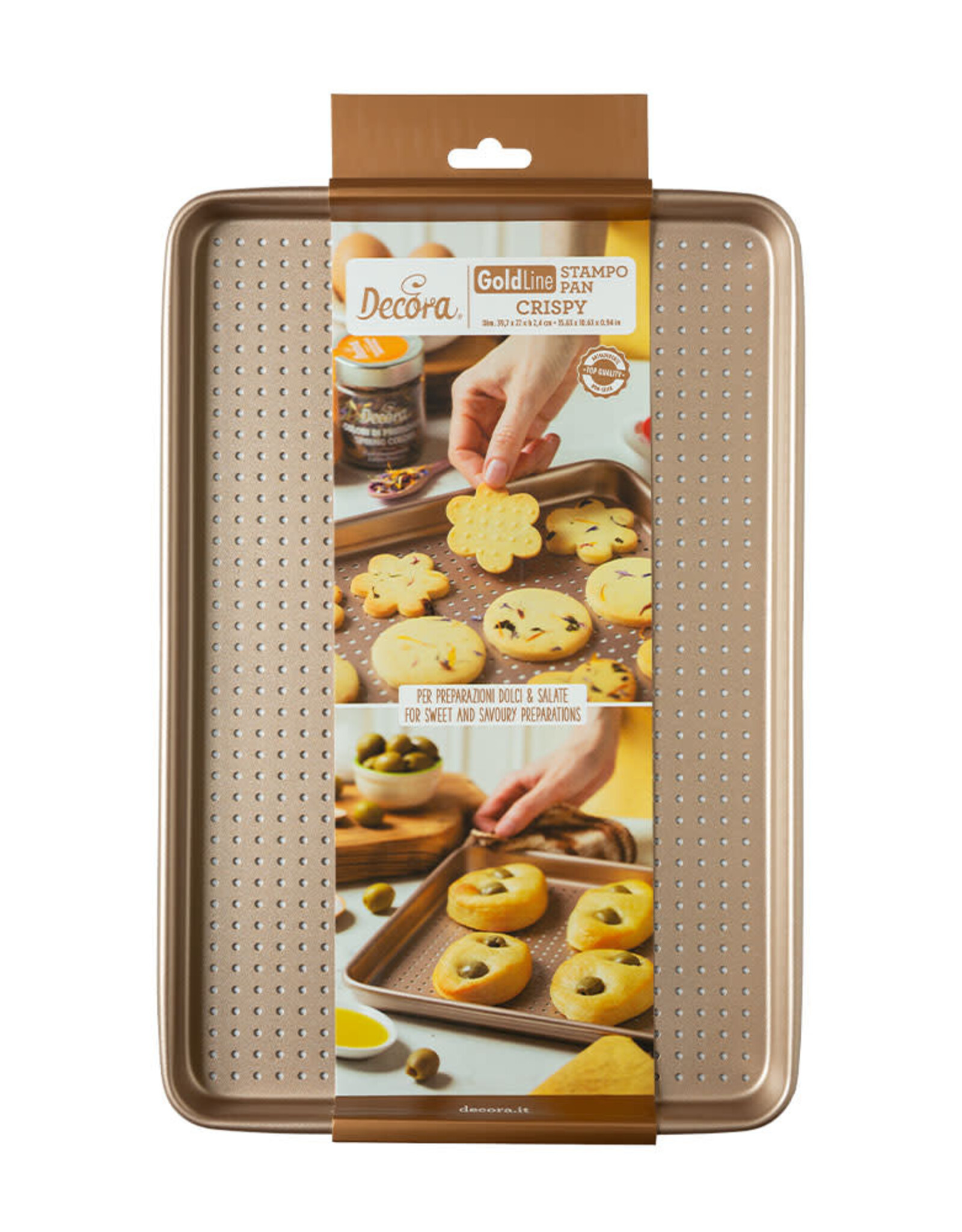 Decora Decora Gold Line Cookie Sheet Perforated 39,7x27x2,4cm