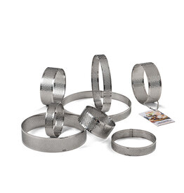 Decora Decora Taartring RVS Geperforeerd Ø 10 x 3,5 H cm