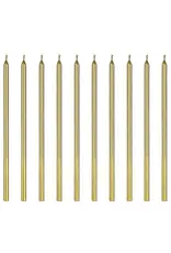PartyDeco PartyDeco Kaarsen Goud 12/pcs