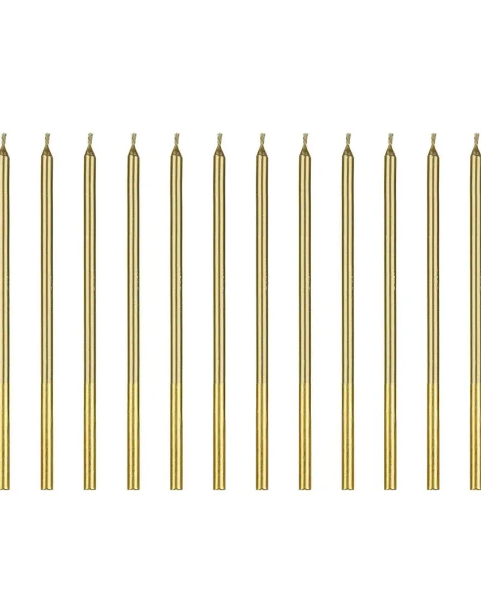 PartyDeco PartyDeco Kaarsen Goud 12/pcs