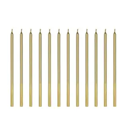 PartyDeco Kaarsen Goud 12/pcs