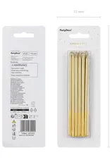 PartyDeco PartyDeco Kaarsen Goud 12/pcs