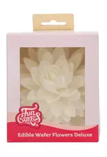 FunCakes FunCakes Eetbare Papieren Bloemen Deluxe Pioenroos Wit Groot pk/1