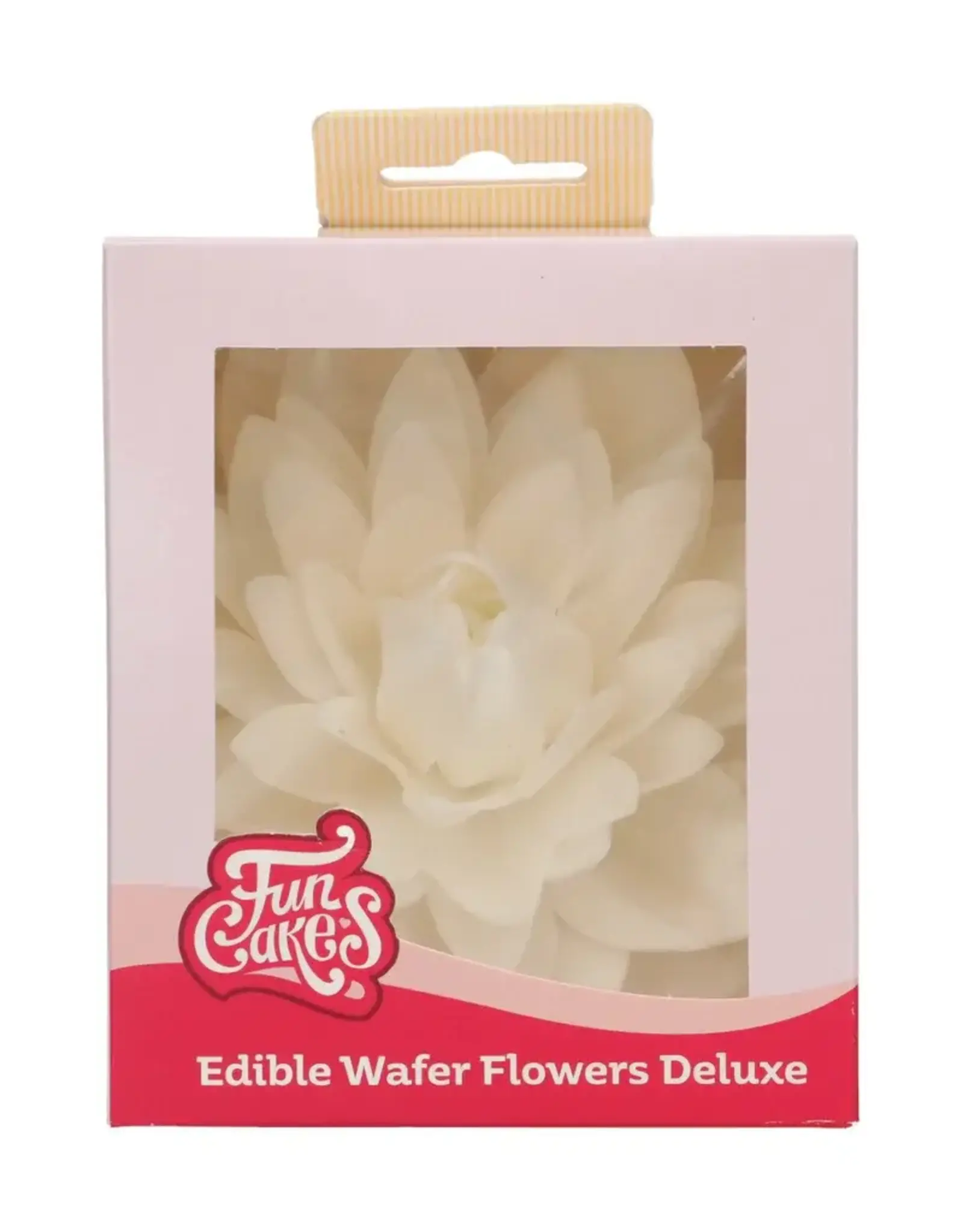 FunCakes FunCakes Eetbare Papieren Bloemen Deluxe Dahlia Wit Groot pk/1