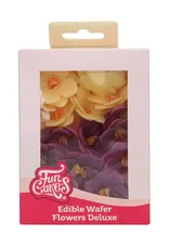 FunCakes FunCakes Eetbare Papieren Bloemen Deluxe Hortensia Paars/Geel Klein pk/18