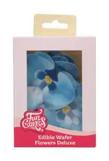 FunCakes FunCakes Eetbare Papieren Bloemen Deluxe Orchidee Blauw Medium pk/10