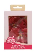 FunCakes FunCakes Eetbare Papieren Bloemen Deluxe Orchidee Rood Medium pk/10