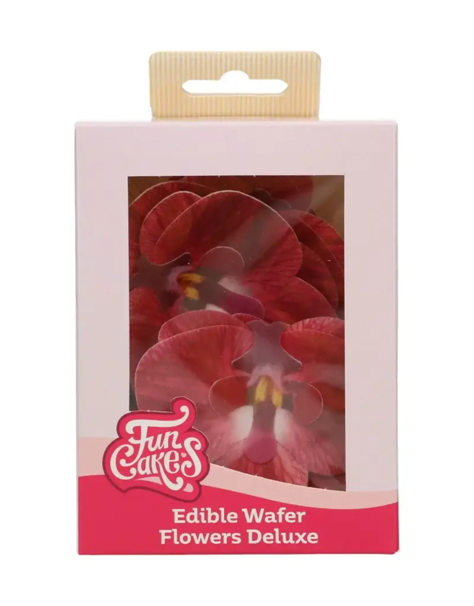 FunCakes FunCakes Eetbare Papieren Bloemen Deluxe Orchidee Rood Medium pk/10