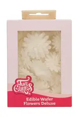 FunCakes FunCakes Eetbare Papieren Bloemen Deluxe Pompom/Margriet Wit Medium pk/12