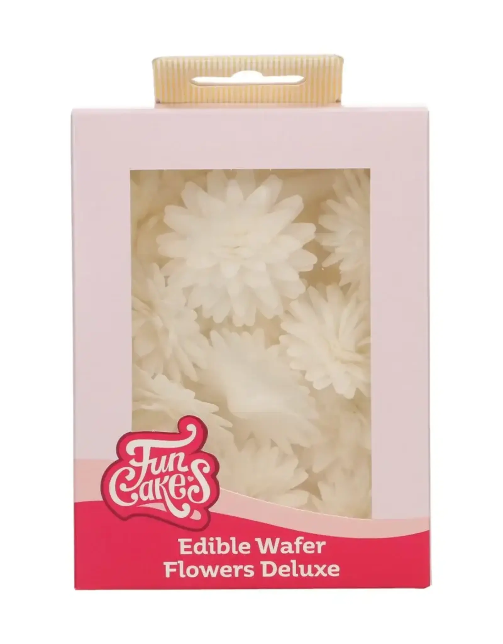 FunCakes FunCakes Eetbare Papieren Bloemen Deluxe Pompom/Margriet Wit Medium pk/12