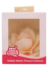 FunCakes FunCakes Eetbare Papieren Bloemen Deluxe Rose Pastella Geel/Oranje Ombre Groot pk/1