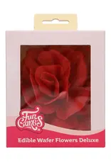 FunCakes FunCakes Eetbare Papieren Bloemen Deluxe Rose Pastella Rood Groot pk/1