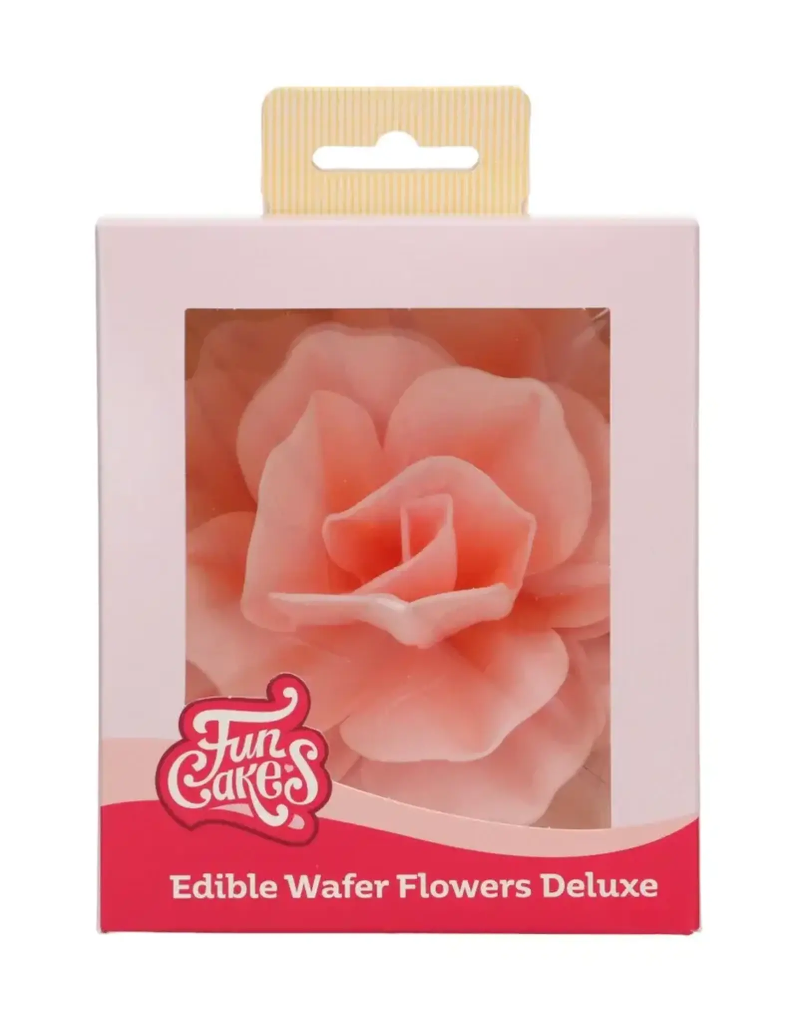 FunCakes FunCakes Eetbare Papieren Bloemen Deluxe Rose Pastella Roze Groot pk/1