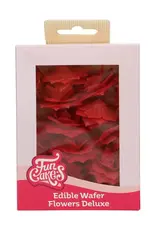 FunCakes FunCakes Eetbare Papieren Bloemen Deluxe Rose Rosalia Rood Medium pk/15
