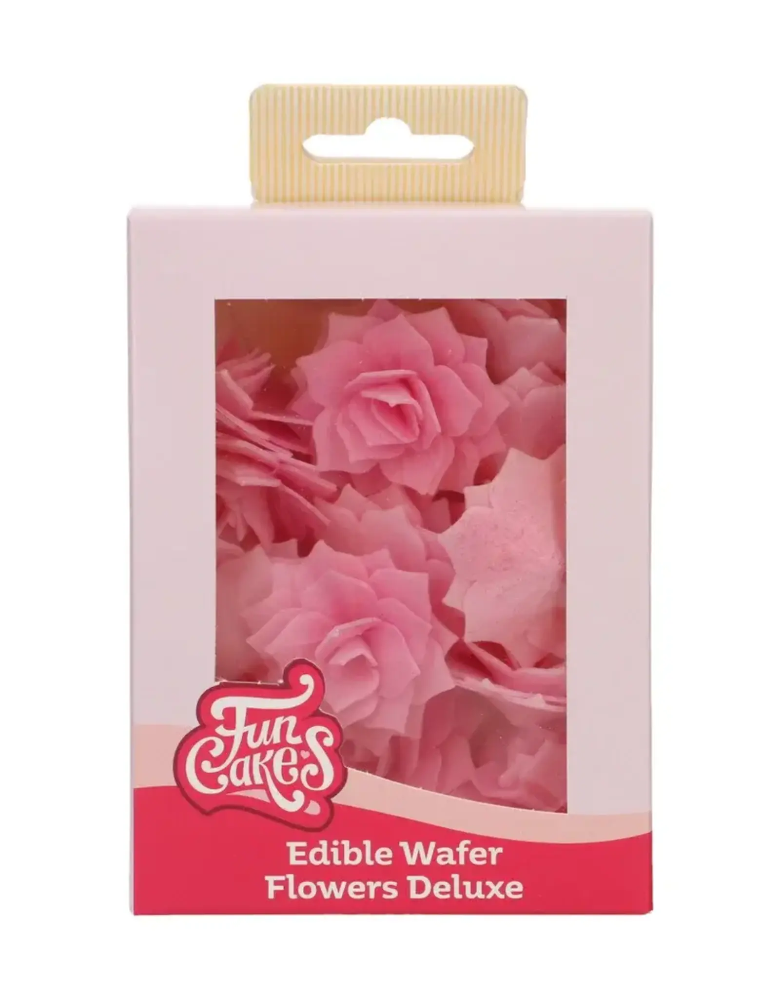 FunCakes FunCakes Eetbare Papieren Bloemen Deluxe Rose Rosalia Roze Medium pk/15