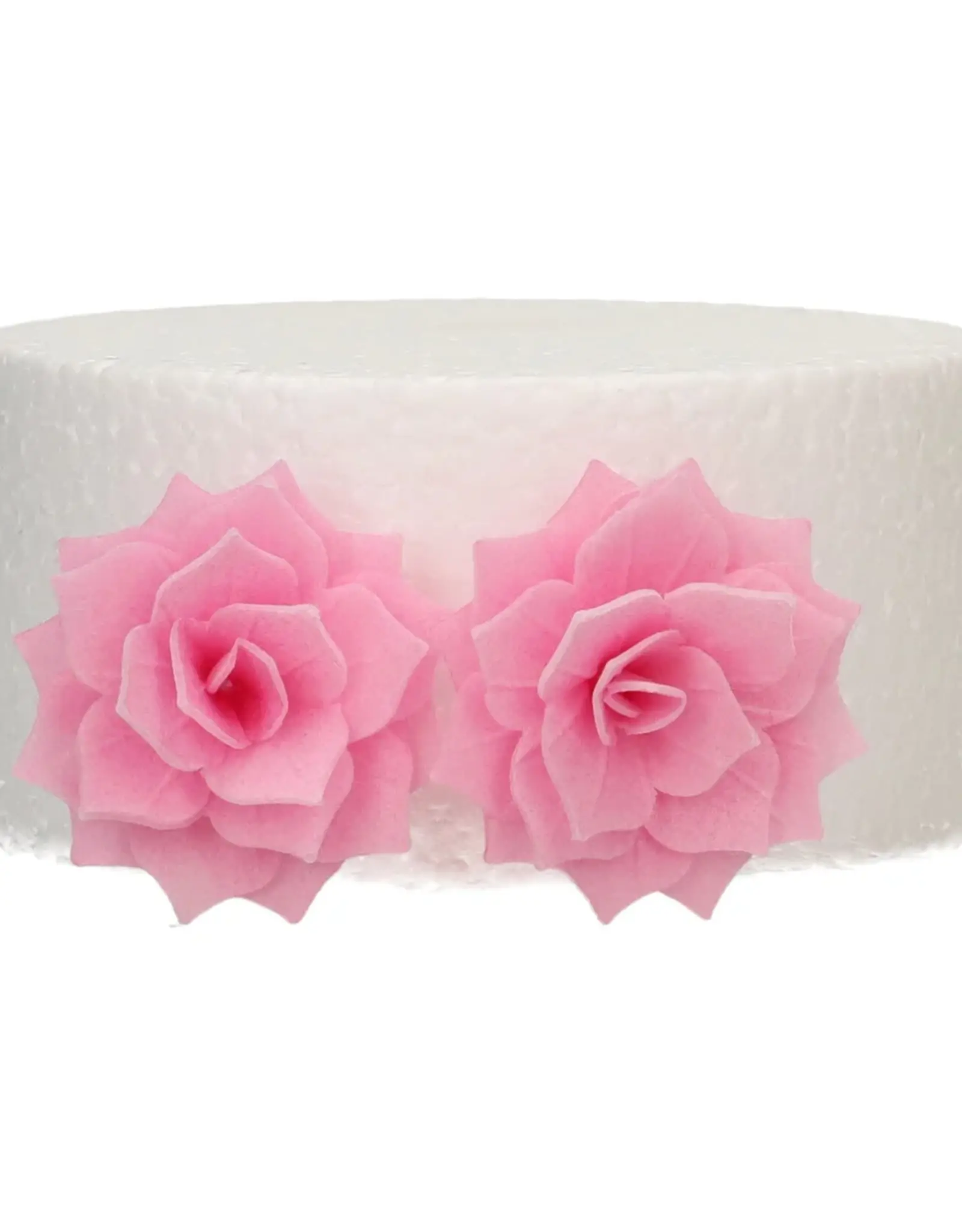 FunCakes FunCakes Eetbare Papieren Bloemen Deluxe Rose Rosalia Roze Medium pk/15