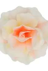 FunCakes FunCakes Eetbare Papieren Bloemen Deluxe Rose Pastella Geel/Oranje Ombre Groot pk/1