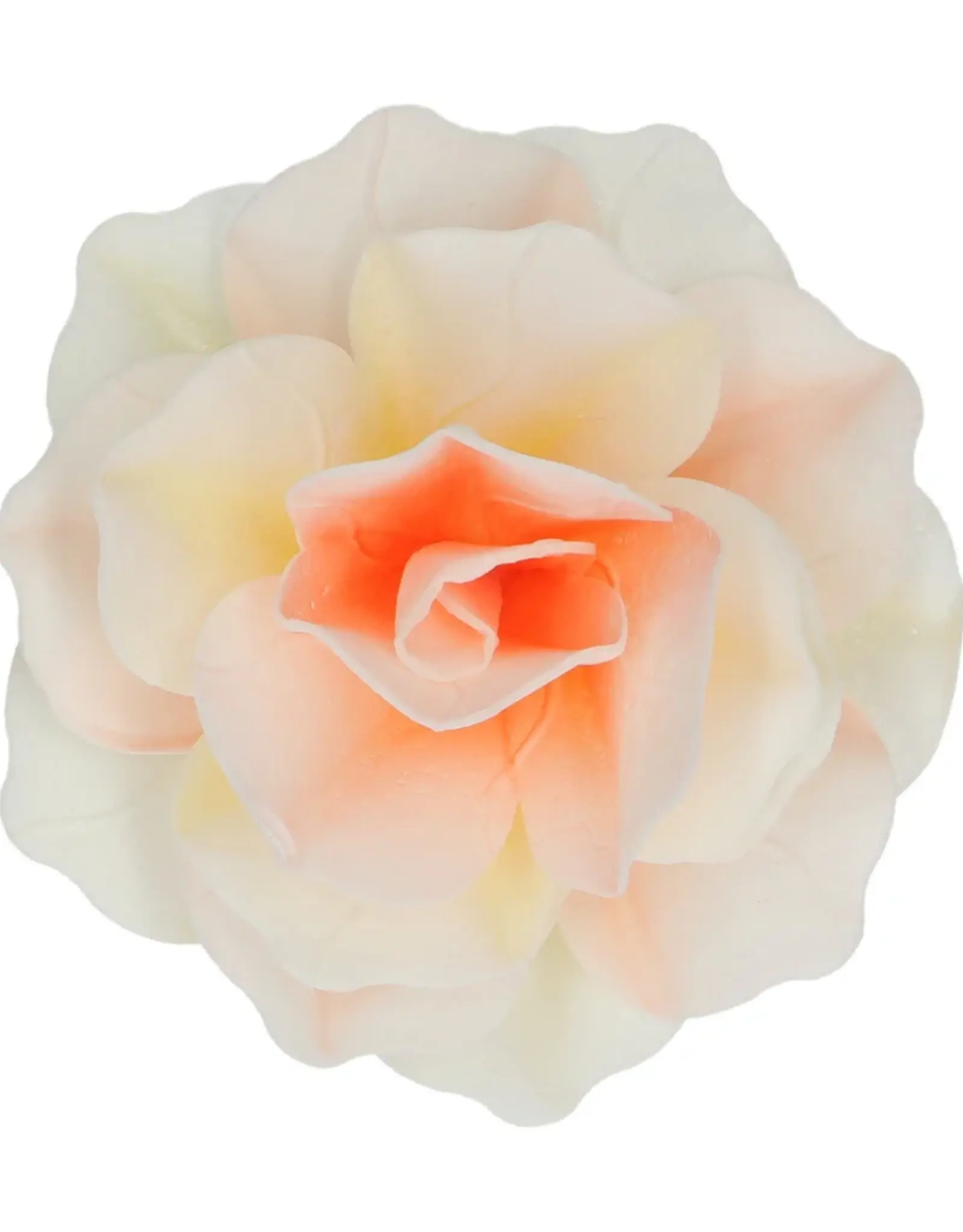 FunCakes FunCakes Eetbare Papieren Bloemen Deluxe Rose Pastella Geel/Oranje Ombre Groot pk/1