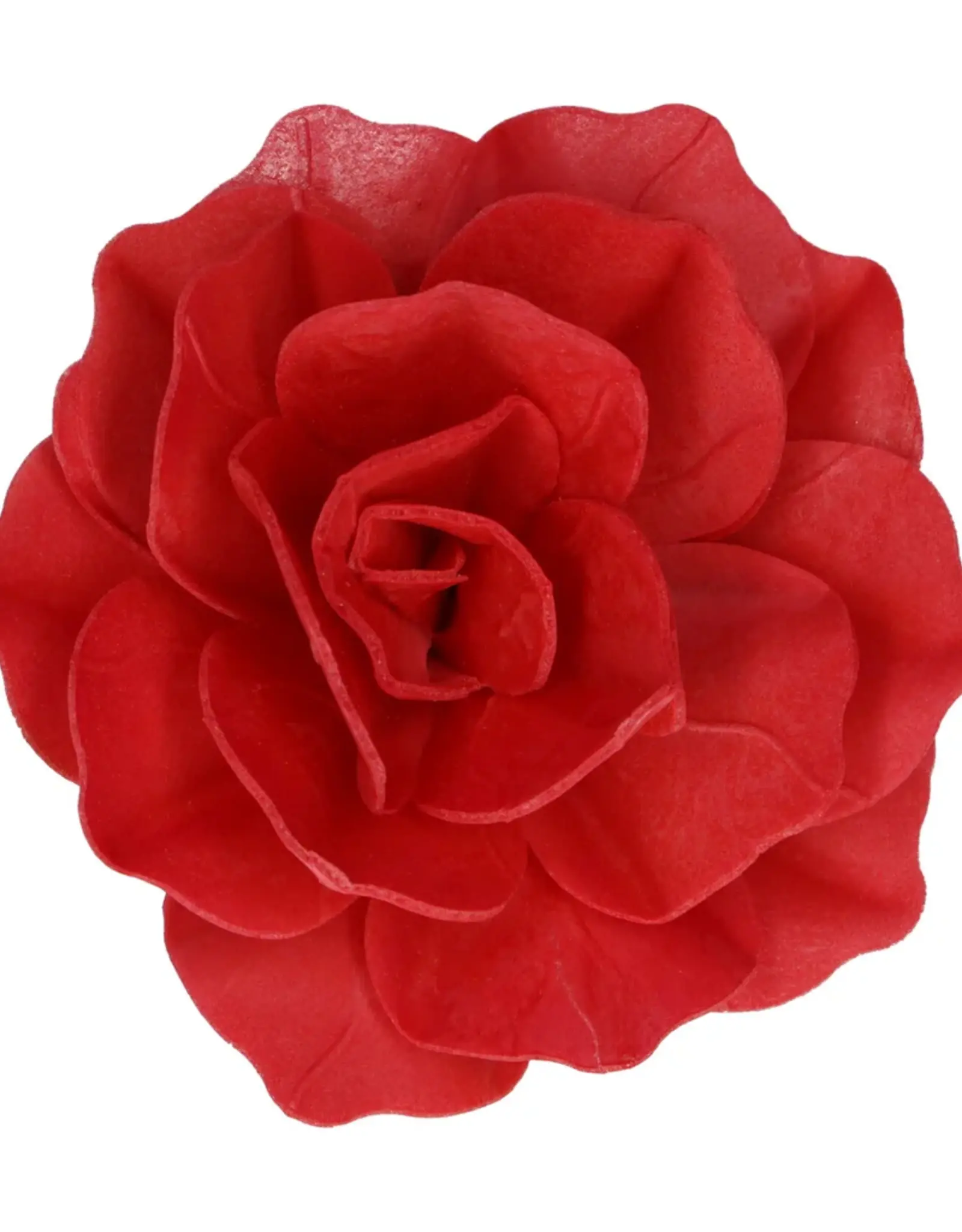 FunCakes FunCakes Eetbare Papieren Bloemen Deluxe Rose Pastella Rood Groot pk/1