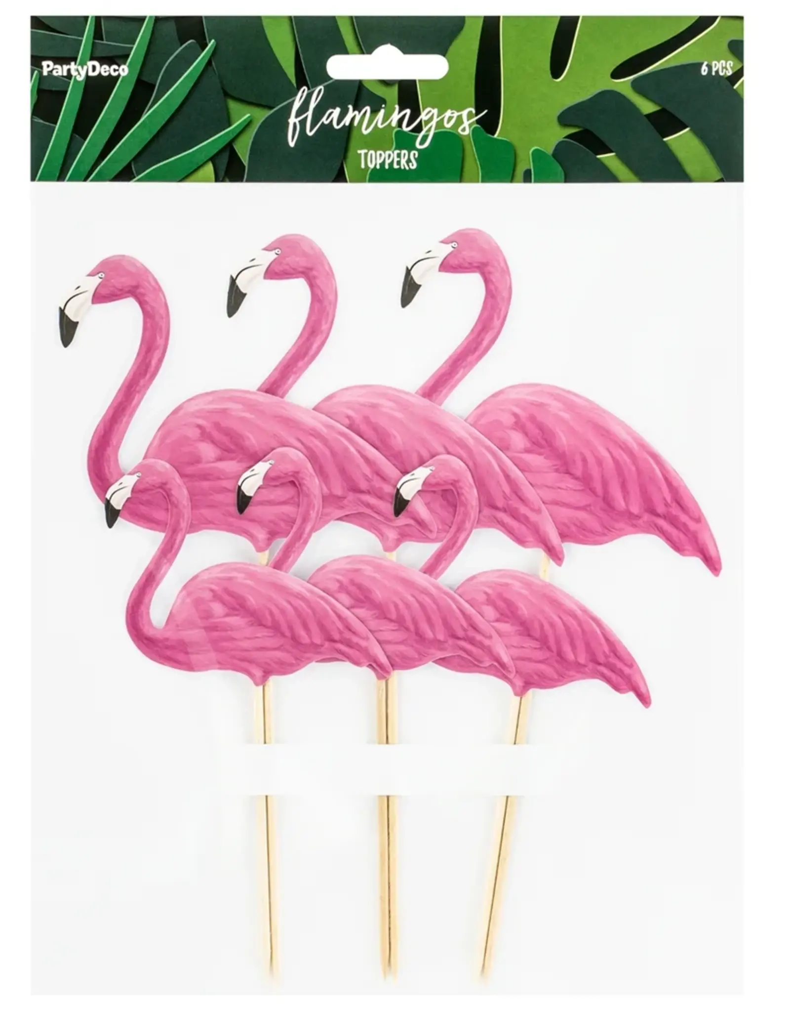 PartyDeco PartyDeco Toppers Flamingo Set/6