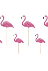 PartyDeco PartyDeco Toppers Flamingo Set/6