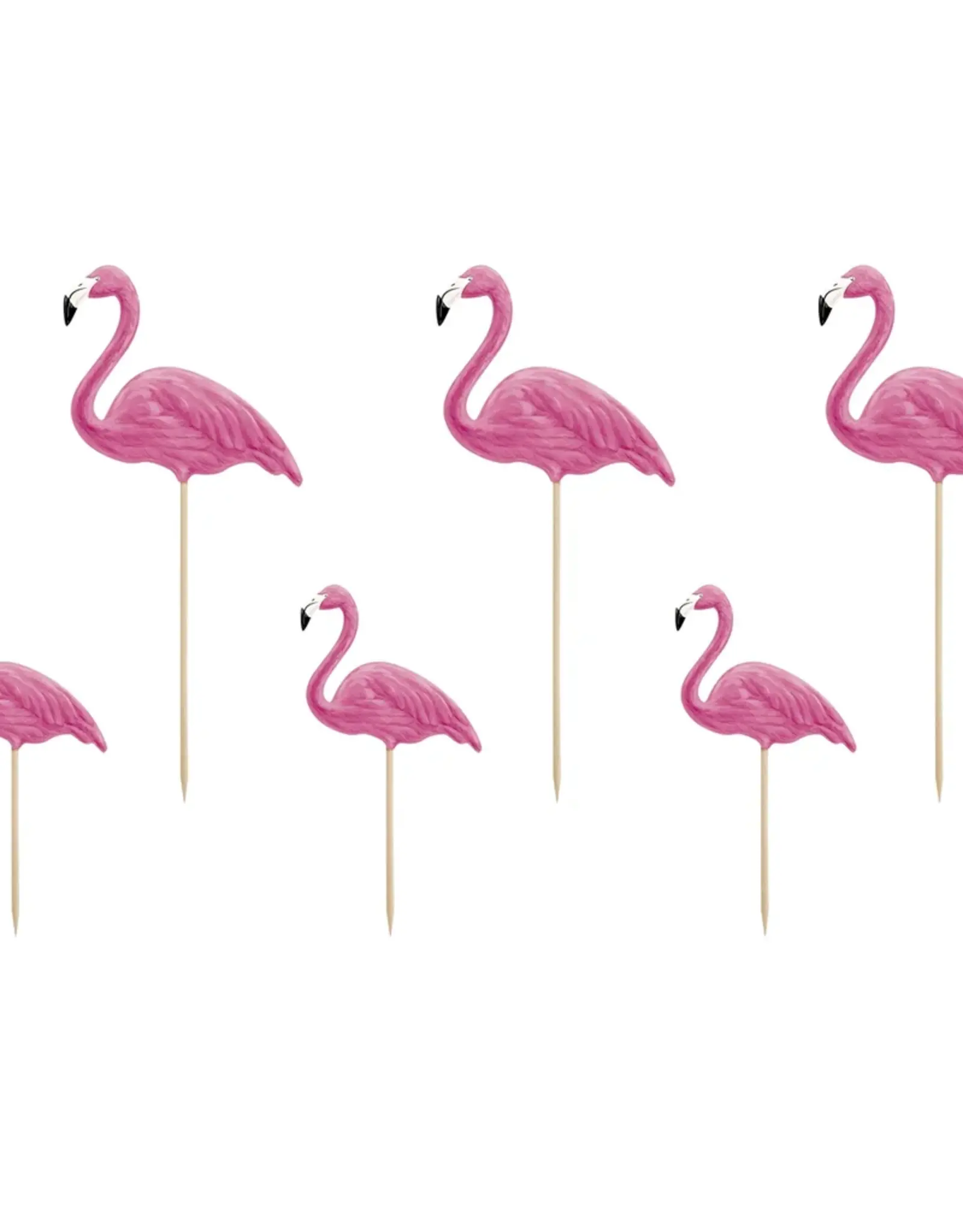 PartyDeco PartyDeco Toppers Flamingo Set/6