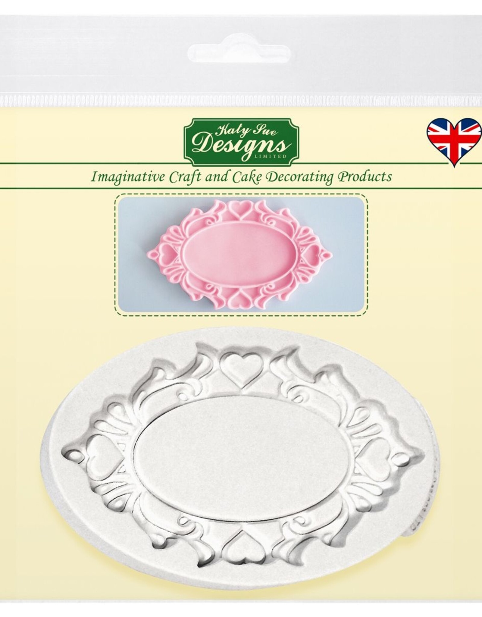 Katy Sue Designs Katy Sue Mould Decorative Plaque Oval Hearts