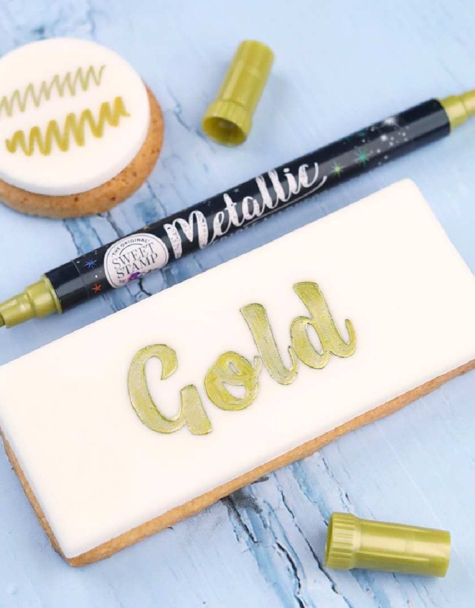 Sweet Stamp Sweet Stamp Stift Eetbare Inkt Dubbelzijdig Metallic Goud