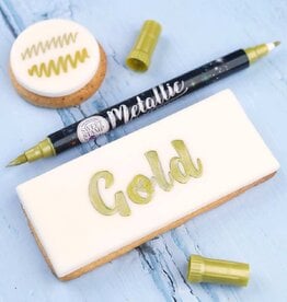 Sweet Stamp Stift Eetbare Inkt Dubbelzijdig Metallic Goud