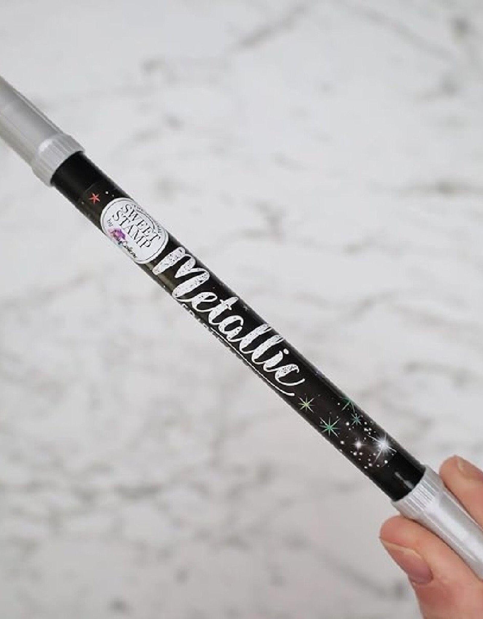 Sweet Stamp Sweet Stamp Stift Eetbare Inkt Dubbelzijdig Metallic Zilver