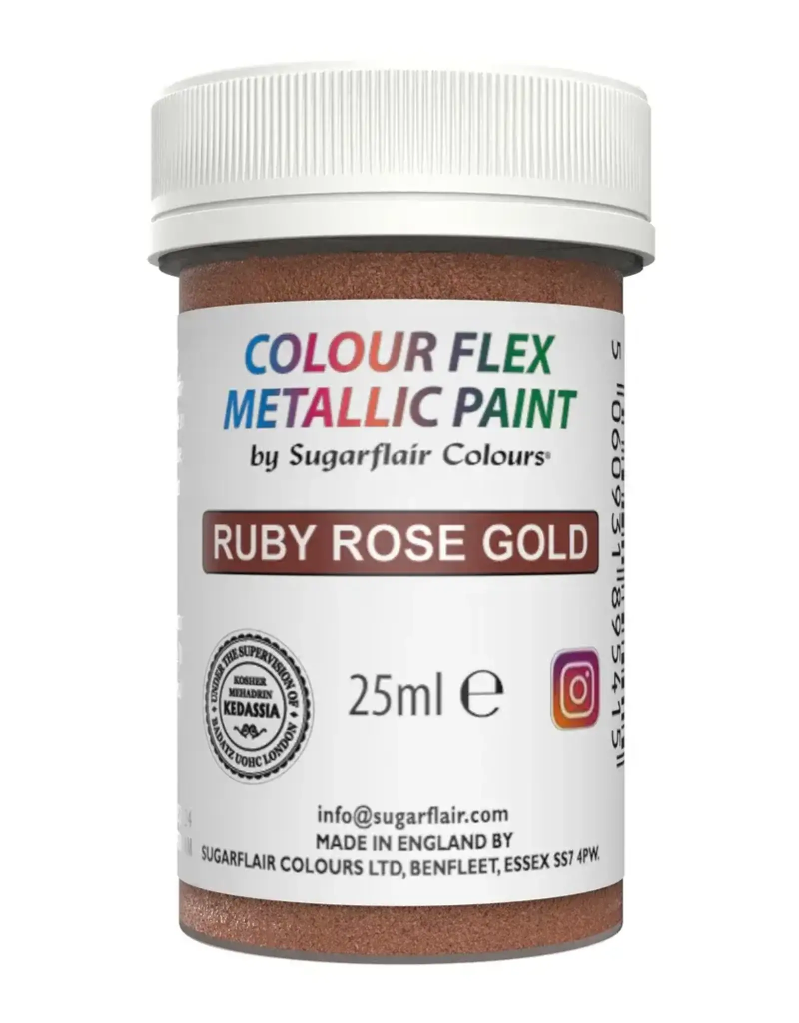 Sugarflair Sugarflair Eetbare Metallic Verf  Robijnrood Goud 25ml