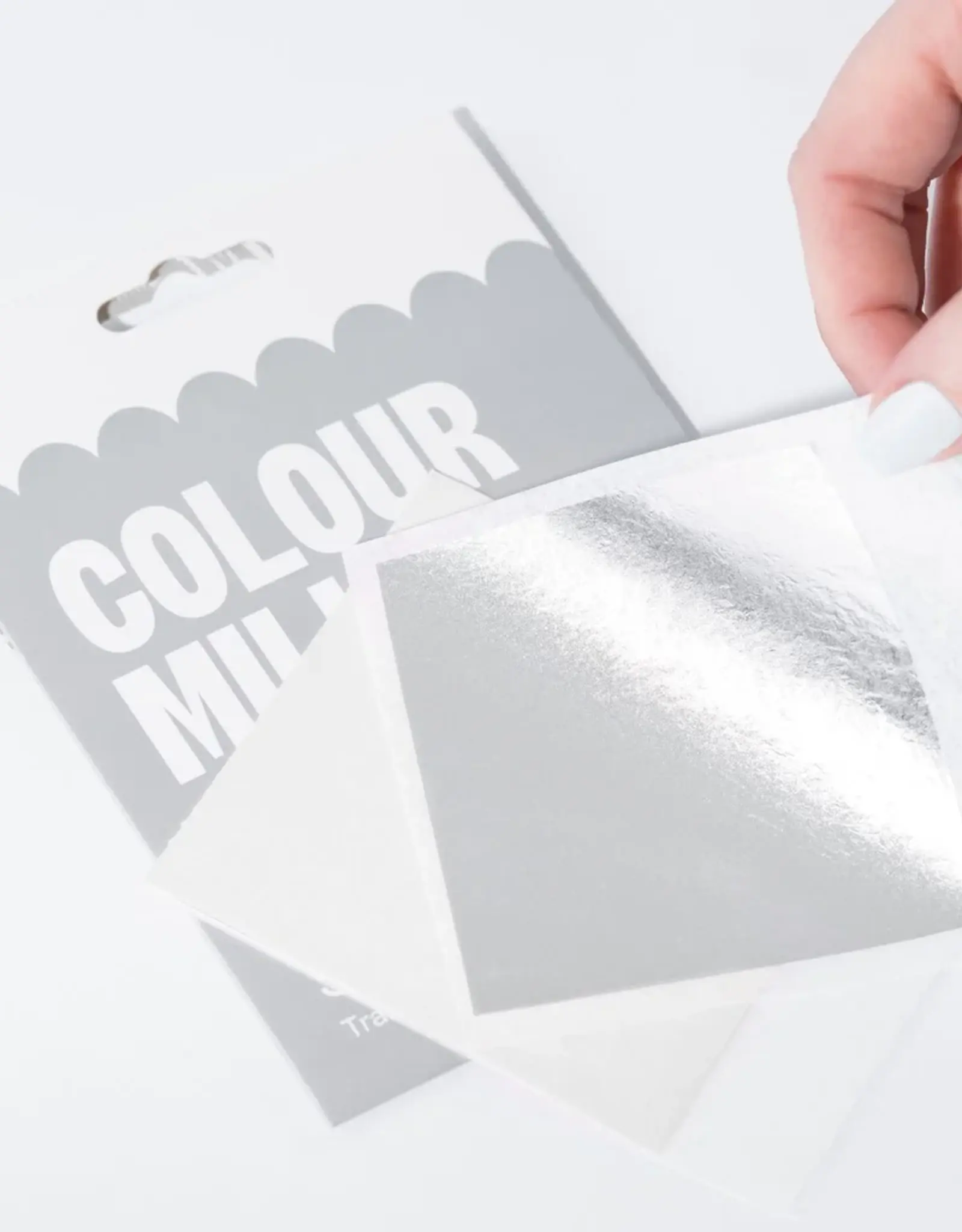 Sugarflair Colour Mill Edible Silver Leaf Transfer - 8cm pk/5