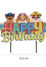 Dekora Dekora Paw Patrol Happy Birthday Cake Topper 17 x 15 cm