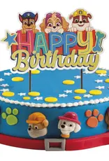 Dekora Dekora Paw Patrol Happy Birthday Cake Topper 17 x 15 cm