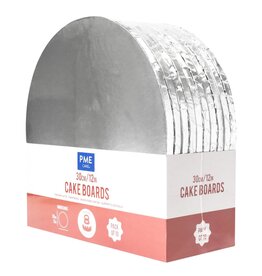 PME Cake Drum Rond Ø 30 cm Zilver/10 stuks