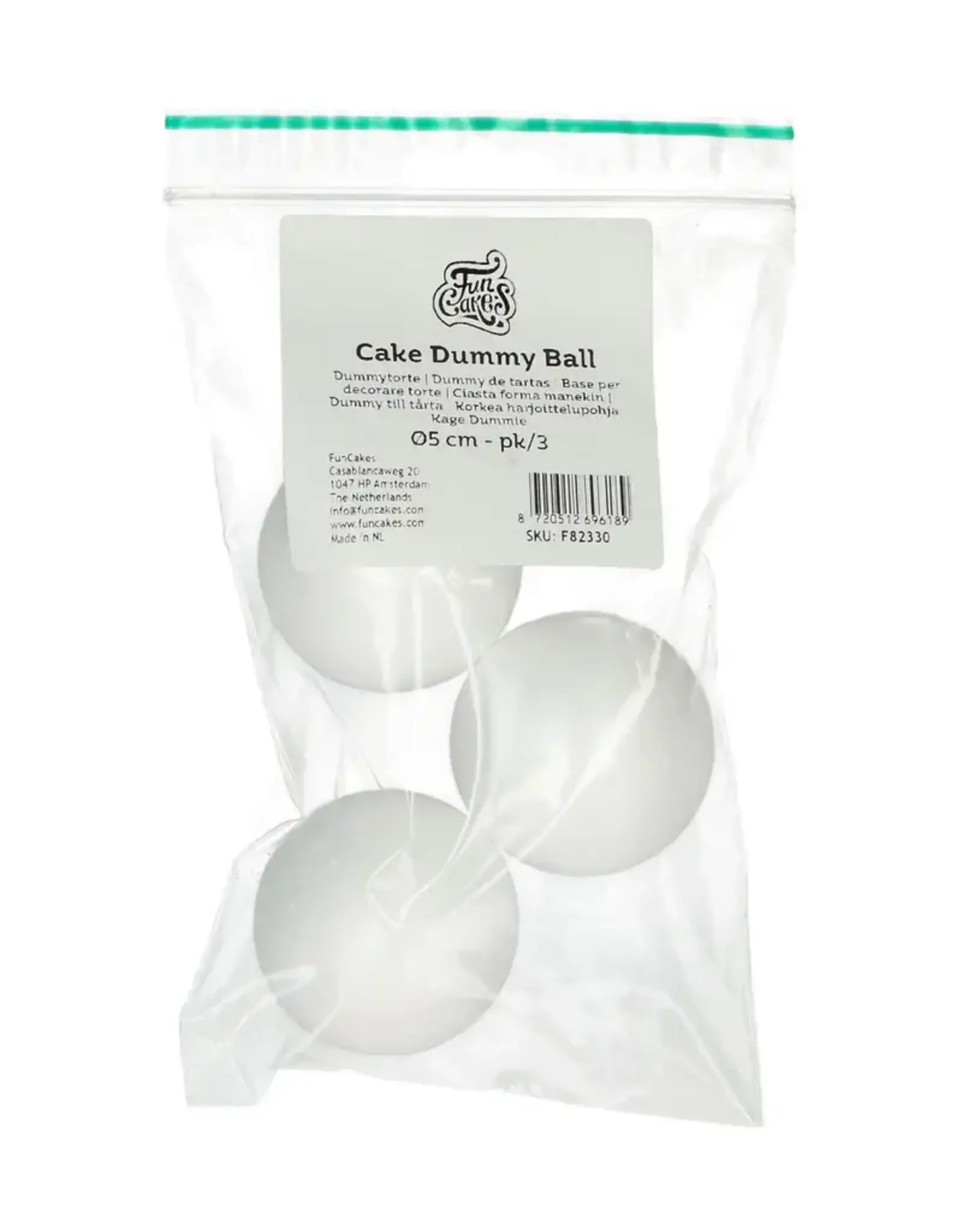 FunCakes Isomo Dummy Bol Ø5 cm pk/3
