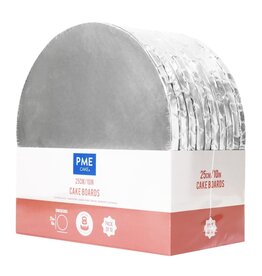 PME Cake Drum Rond Ø 25 cm Zilver/10 stuks