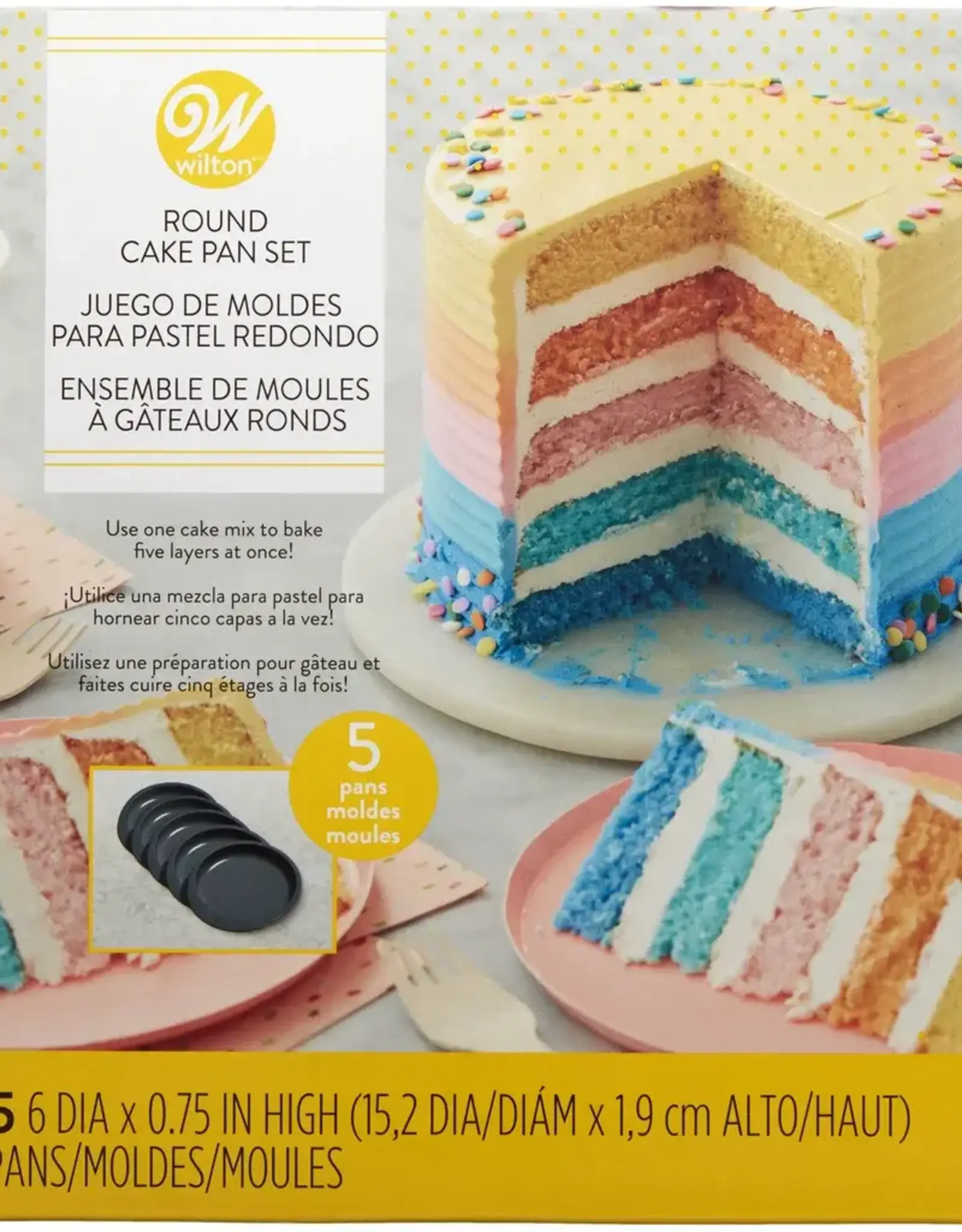 Wilton Wilton Cake Pan Easy Layers -15cm- Set/5