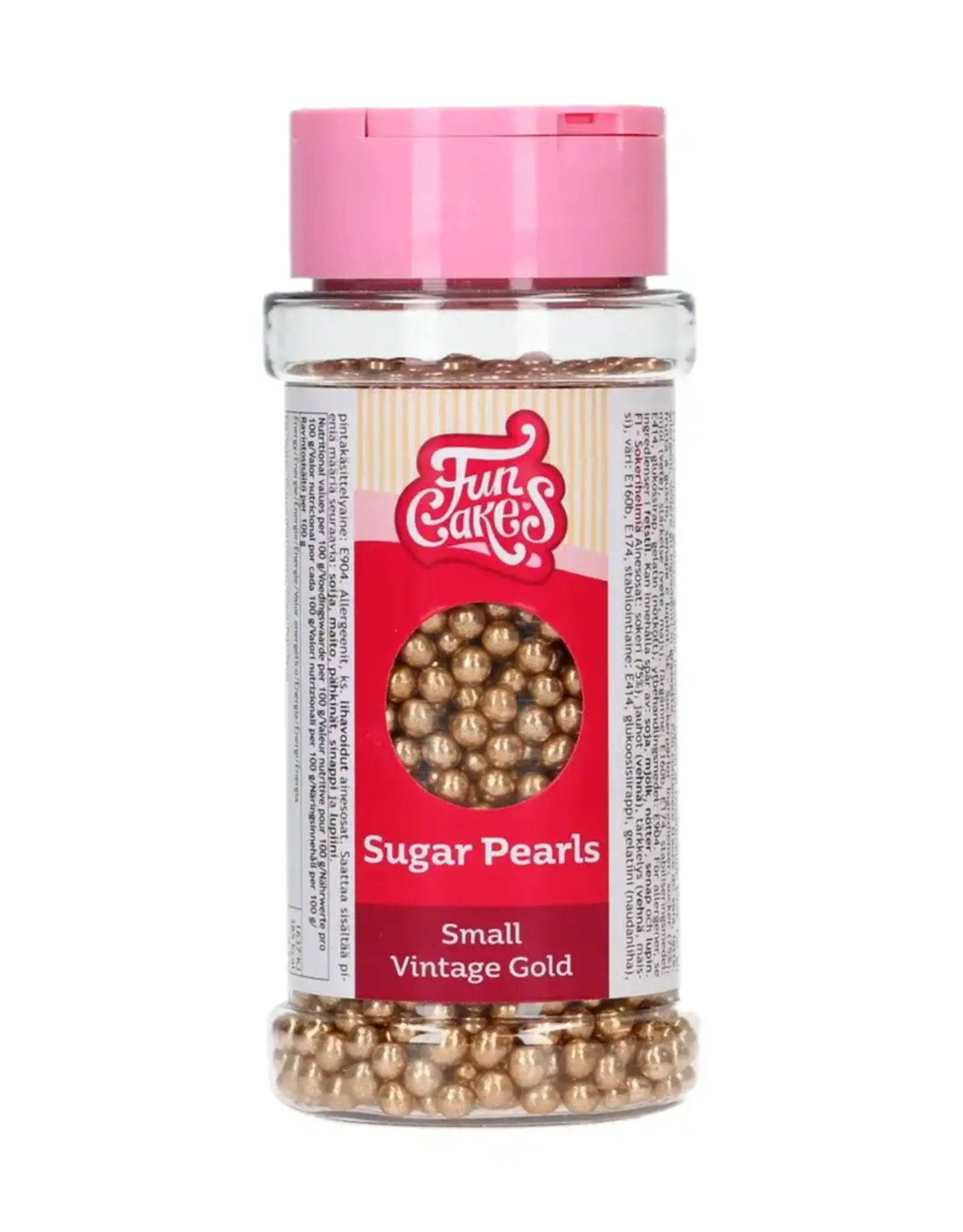 FunCakes FunCakes Sugar Pearls Medium Vintage Gold 80 g